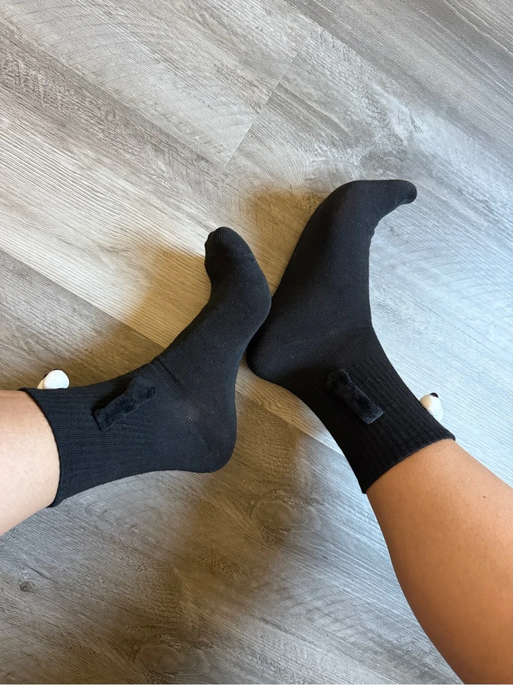 Black Over Ankle Socks Googly Eyes Magnetic Hands Excellent Condition